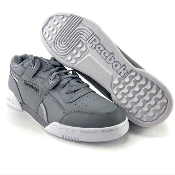 Reebok Men's Workout Plus Cold Grey Athletic Shoes - Picture 9 of 11